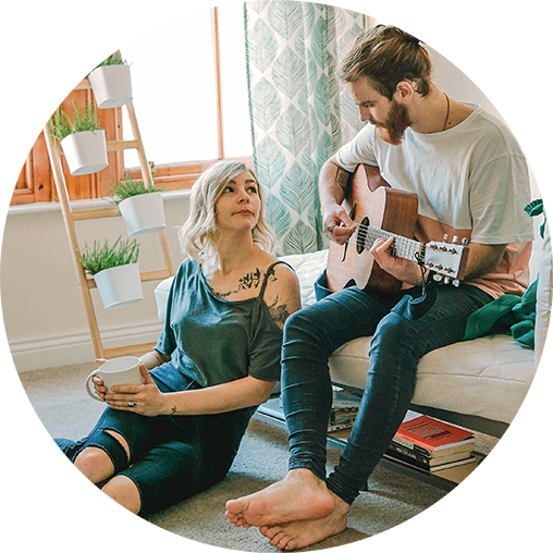 Couple relaxing after finalising their wills and estate plan