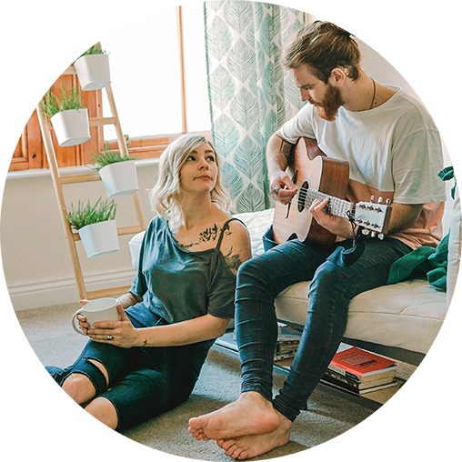 Couple relaxing after finalising their wills and estate plan